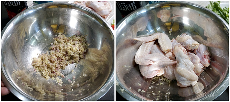 steamed chicken with thai herb 04