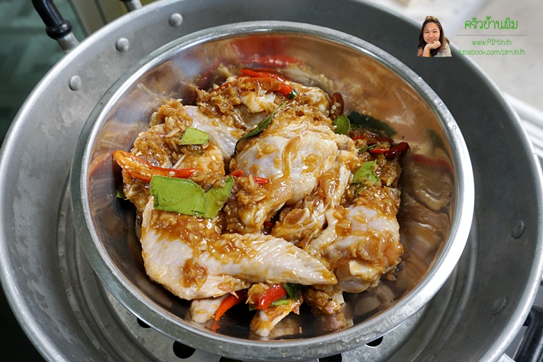 steamed chicken with thai herb 09