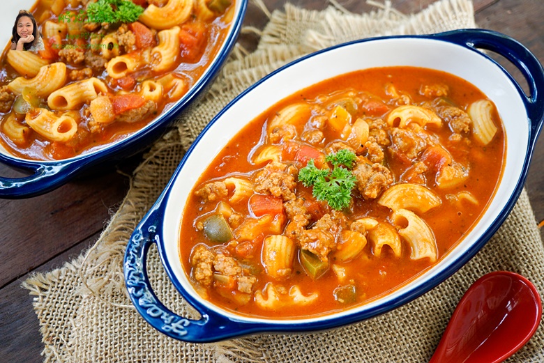 macaroni beef soup 14