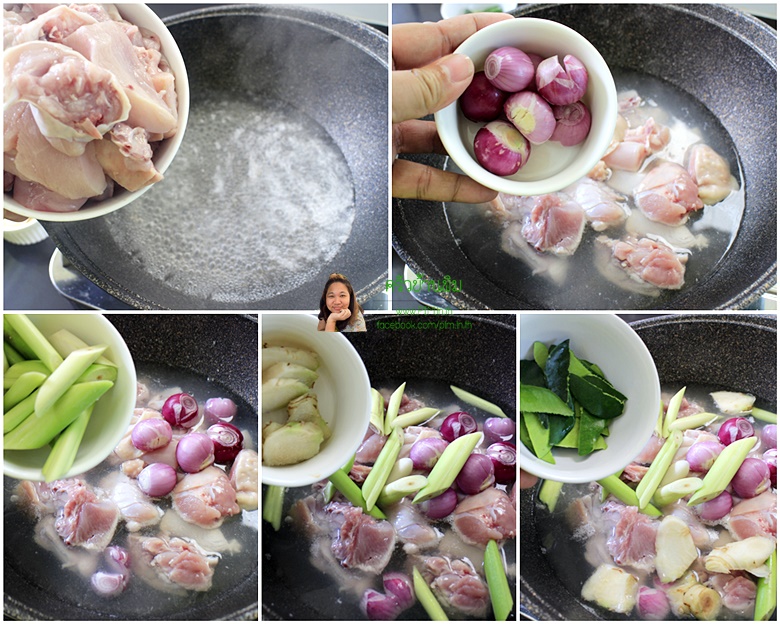 boiled chicken with thai herb and pickled fish 03