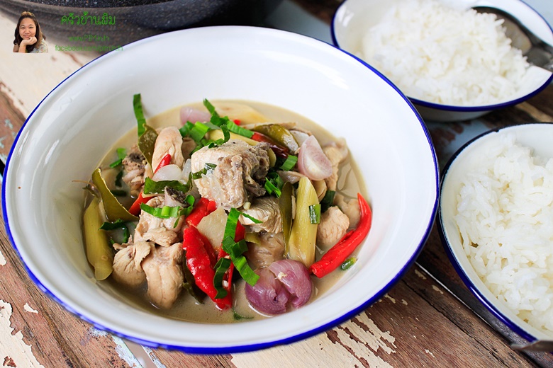 boiled chicken with thai herb and pickled fish 10
