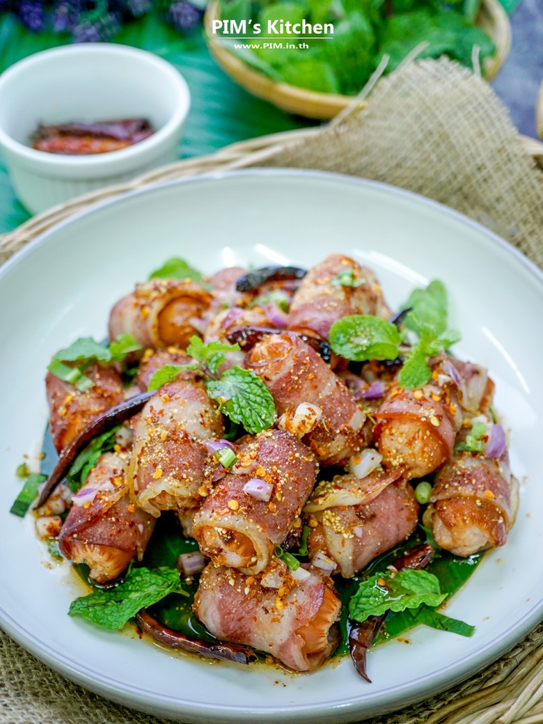 spicy bacon and smoked sausage salad 02